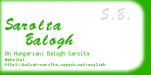 sarolta balogh business card